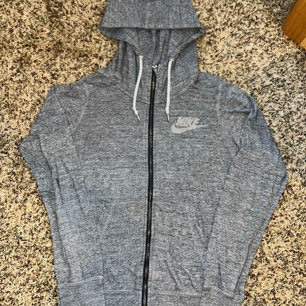 Nike Heather Gray Hoodie with Red Tag